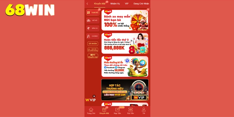 68win ⭐️ Link Vào 68win.com Uy Tín | Tải App 68 win Thưởng +70K 25 Sự kiện khuyến mãi VIP 68win nhận thưởng lớn